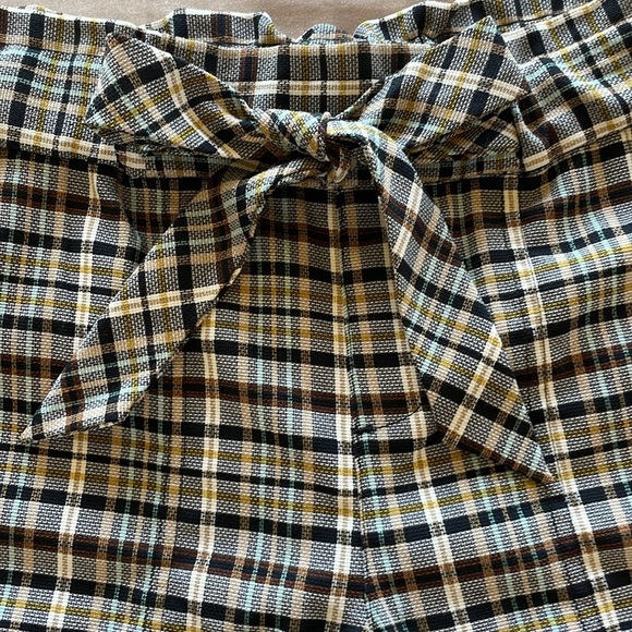 Liverpool LA Preppy Plaid Hi Waist Shorts Tied Elastic Waist Multicolor Sz Small - Picture 7 of 14
